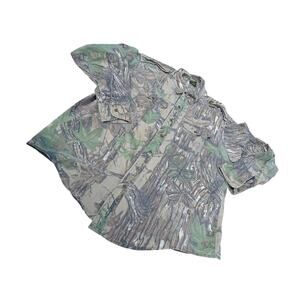 Vintage 90s Spartan Realtree Camo Long Sleeve Shirt XXL USA Made Distressed